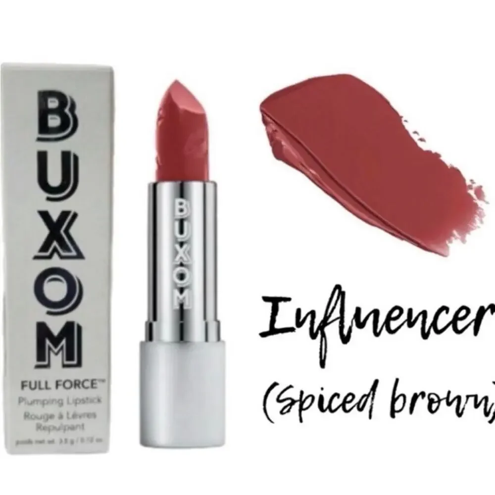 Buxom Full Force Plumping Lipstick in Influencer (Spiced Brown)